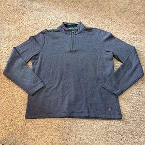 BOSS Womens Quarter Zip Pullover Striped Long Sleeve Casual Top XL